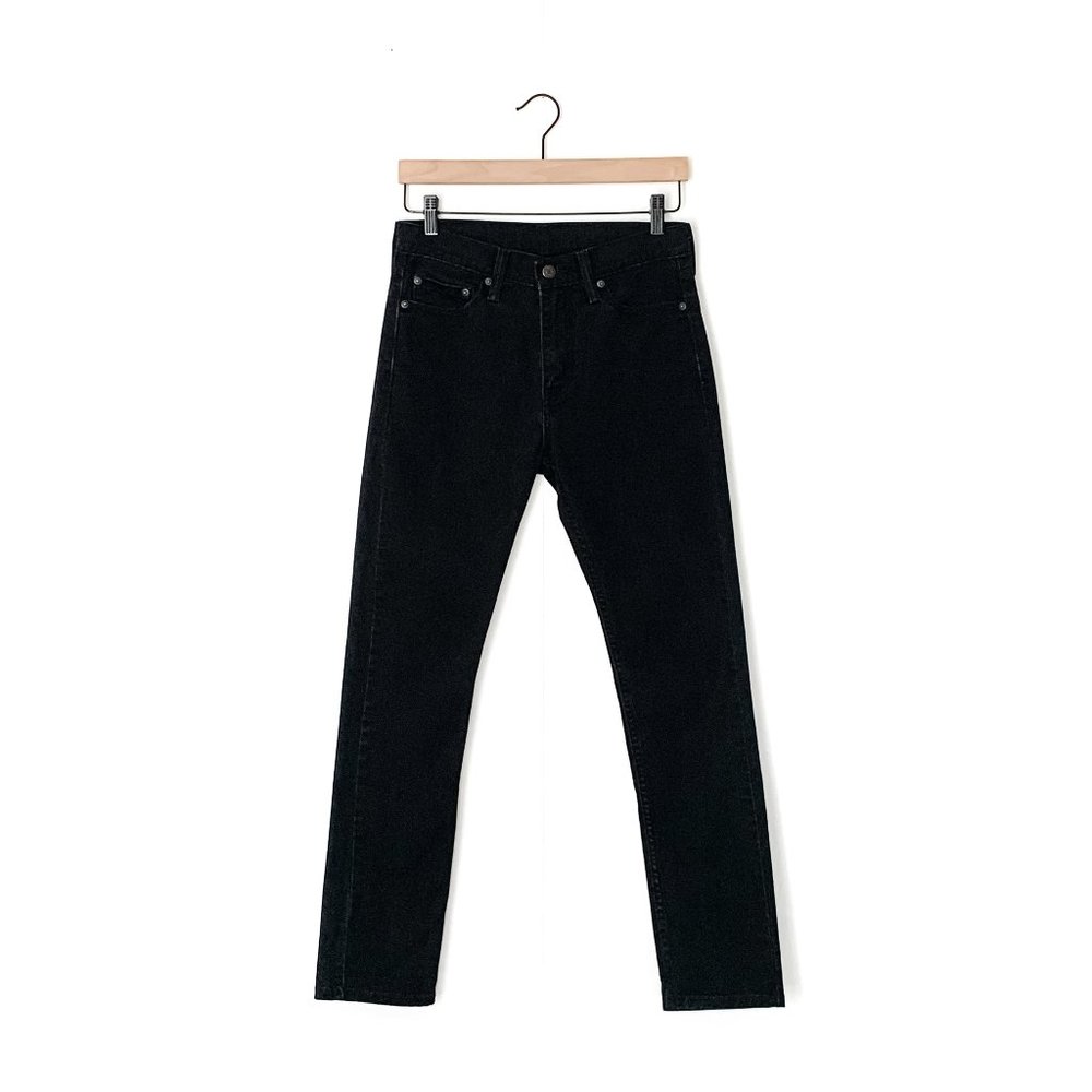 LEVI'S men black 510 skinny leg stretch jeans 29